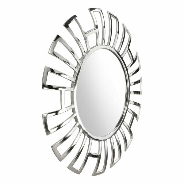 Sleep Ez Geometric Design Round Mirror Silver SL3656578